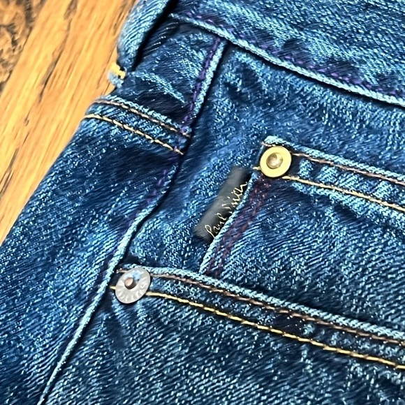 Men’s 30W 32L Paul Smith Dark Faded Wash Denim Jeans Flat Front APC Lux Pants - Picture 11 of 13